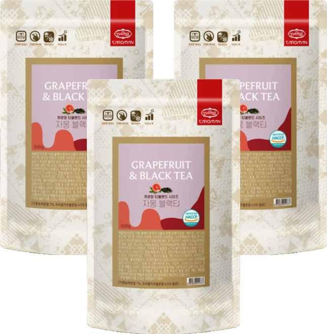 까로망 자몽 블랙티 파우더, 500g, 3개, 1개입