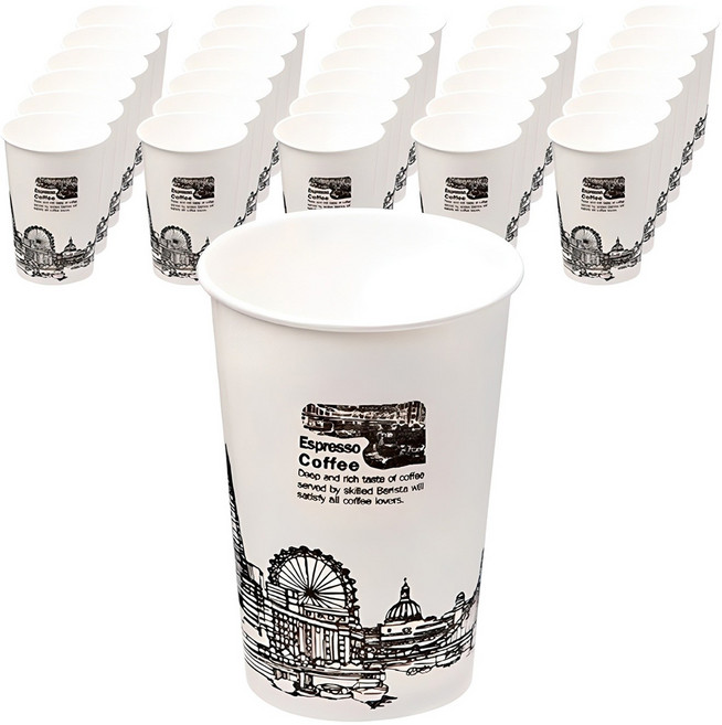 더빈썸 런던 종이컵 380ml, 100개입, 1개