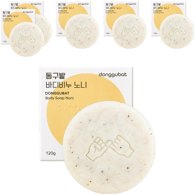 동구밭 올바른 바디비누 노니, 120g, 6개