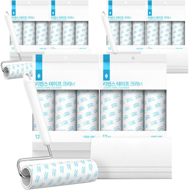 리벤스 사선컷팅 돌돌이 테이프클리너 본품 + 리필 7종 세트, 3세트