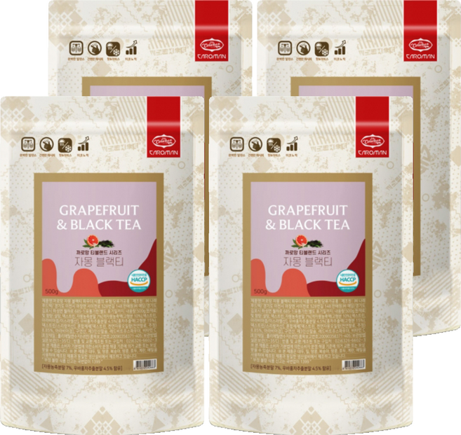 까로망 자몽 블랙티 파우더, 500g, 4개, 1개입