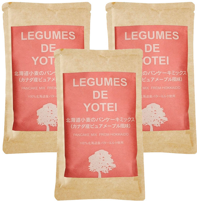 LEGUMES DE YOTEI 100%北海道小麥鬆餅粉 加拿大楓糖, 180g, 3包
