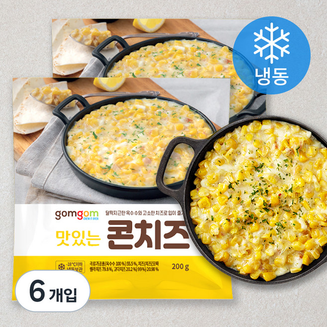 곰곰 맛있는 콘치즈 (냉동), 200g, 6개입