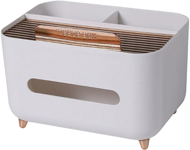 쏭킴 다용도 수납정리 티슈케이스, 화이트, 1개