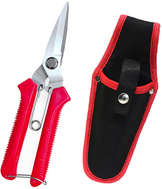 월드크린 다목적 전지 가위+블랙 가위집, 1세트