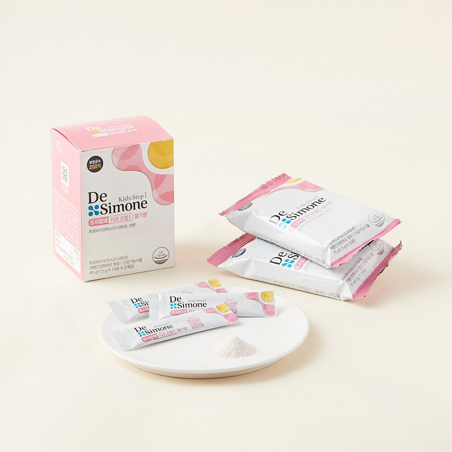 드시모네 프로바이오틱스 키즈 스텝1 딸기향 30포, 45g, 1개