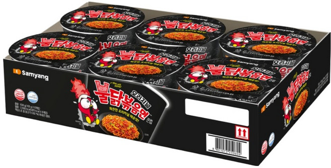 Buldak Ramen 碗裝火辣雞肉風味鐵板炒麵 105g, 6個