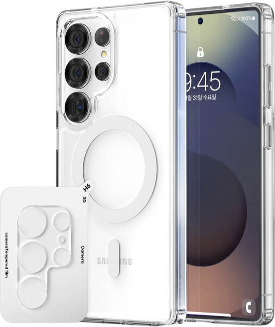 케이맥스 맥세이프 클리어핏 휴대폰 케이스 + 카메라 필름 세트