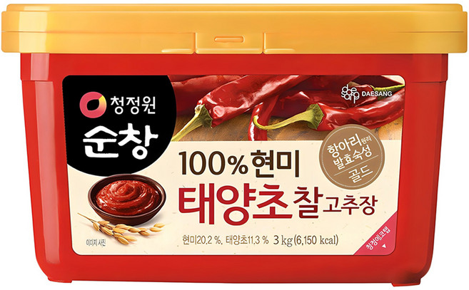 청정원순창 현미 태양초 찰고추장, 3kg, 1개