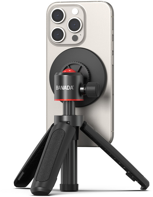 BANADA 맥쇼티 맥세이프 미니 스마트폰 삼각대, BND-B2STMN001, 블랙, 1개