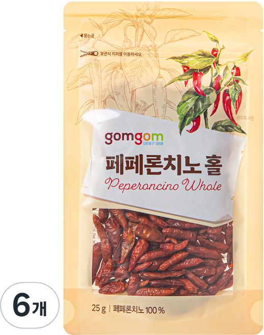 곰곰 페페론치노 홀, 25g, 6개