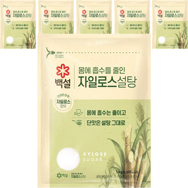 백설 자일로스 설탕, 1kg, 6개