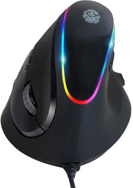 ZIO RGB 버티컬 인체공학 마우스, ZIO-i980, 블랙(다크 그레이)