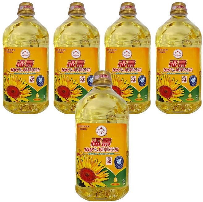 福壽實業 葵花油, 2L, 5瓶