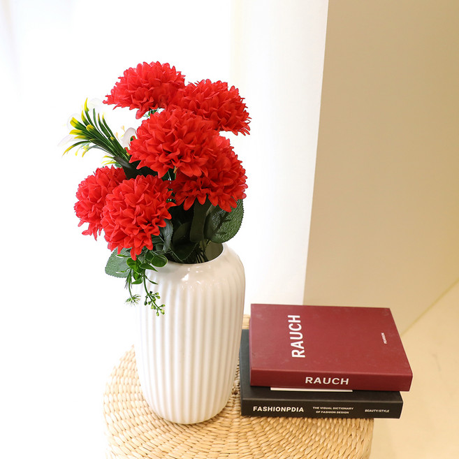 Joart 人造大麗花掃墓花束, 紅色, 1個