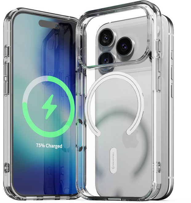 신지모루 2배 자력 M 에어클로 마그네틱 맥세이프 호환 투명 휴대폰 케이스