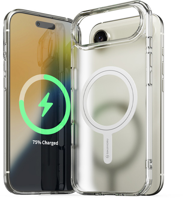 신지모루 2배 자력 M 에어클로 마그네틱 맥세이프 호환 투명 휴대폰 케이스