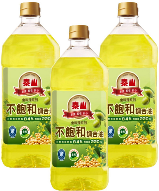 TAISUN 泰山 不飽和調和油, 1.5L, 3瓶