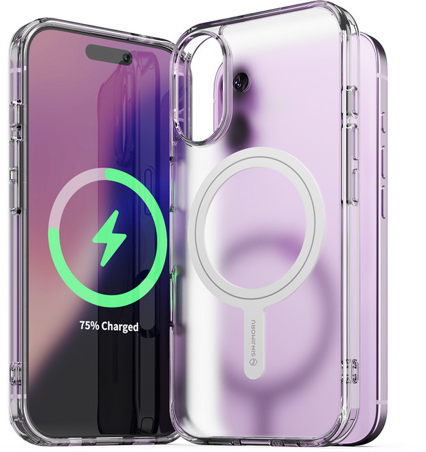 신지모루 2배 자력 M 에어클로 마그네틱 맥세이프 호환 투명 휴대폰 케이스