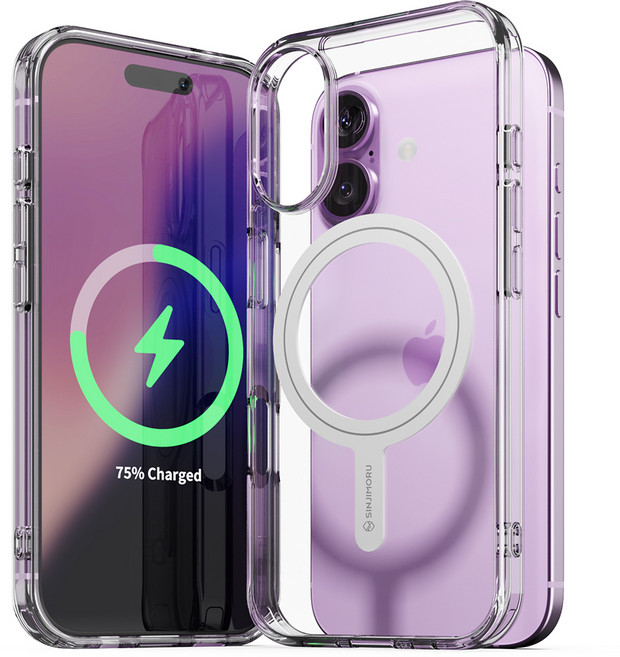 신지모루 2배 자력 M 에어클로 마그네틱 맥세이프 호환 투명 휴대폰 케이스