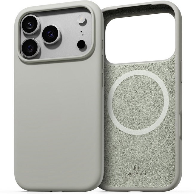 신지모루 맥세이프 소프트그립 실리콘 컬러 휴대폰 케이스