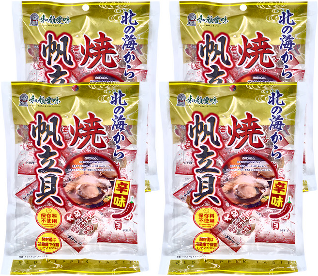 一榮 和顏愛味 辣味帆立貝, 90g, 4袋