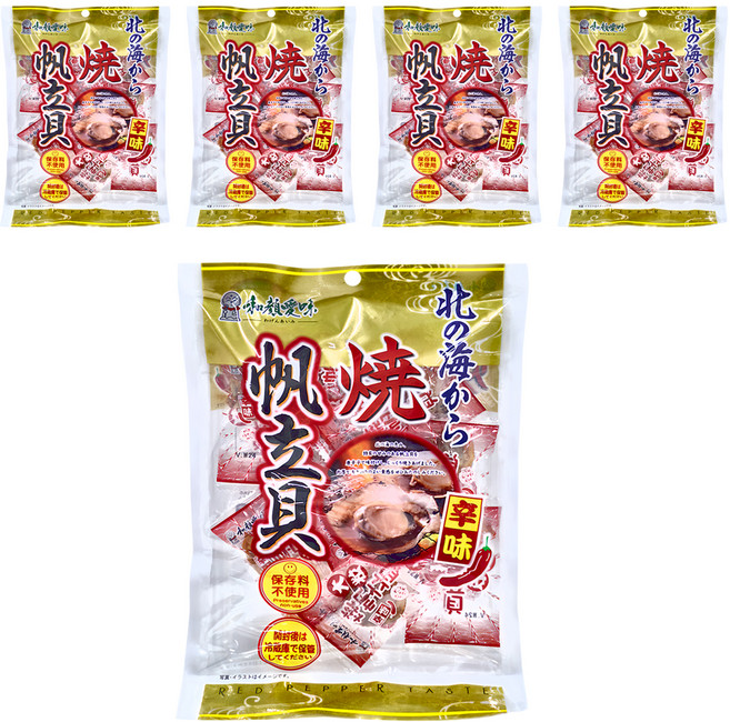 一榮 和顏愛味 辣味帆立貝, 90g, 5袋