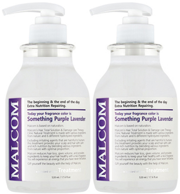 말콤 썸씽 퍼플라벤더 헤어트리트먼트, 520ml, 2개
