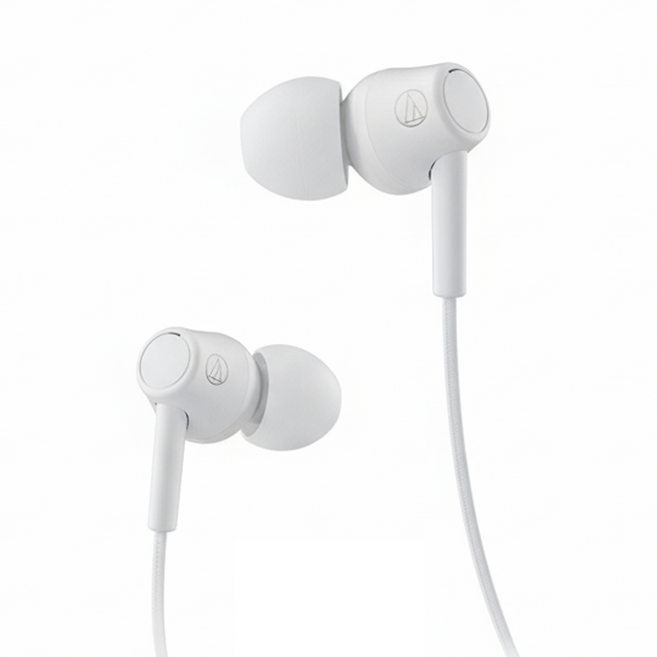 audio-technica 鐵三角 通話用耳機 原廠保固, ATH-CK350XiS, 白色