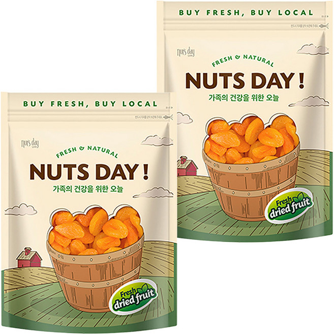 넛츠데이 건살구, 600g, 2개