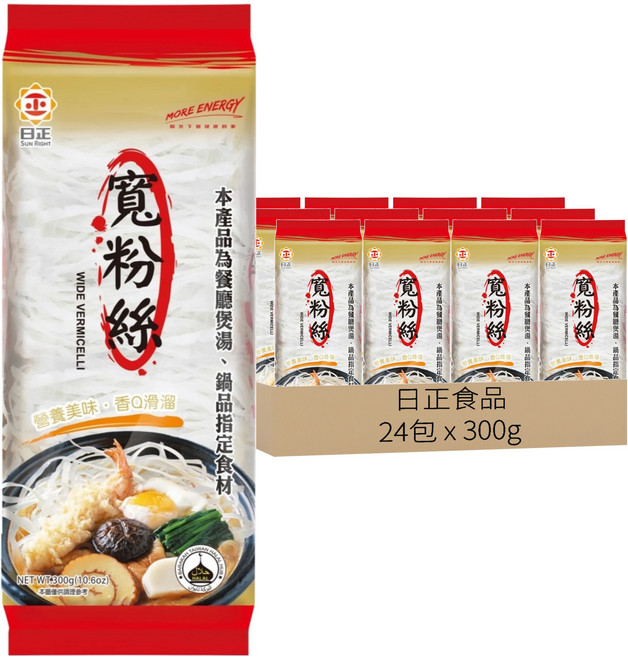 日正食品 寬粉絲, 300g, 24包