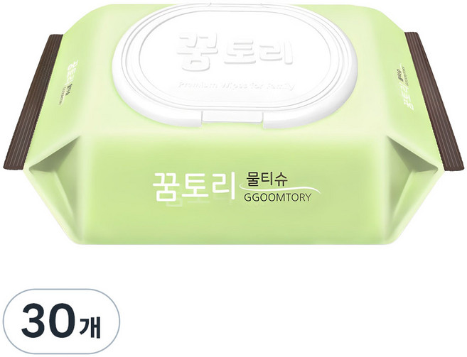 꿈토리 뉴 가득찬 챔프 엠보싱 유아물티슈 캡형, 55g, 100매, 30개