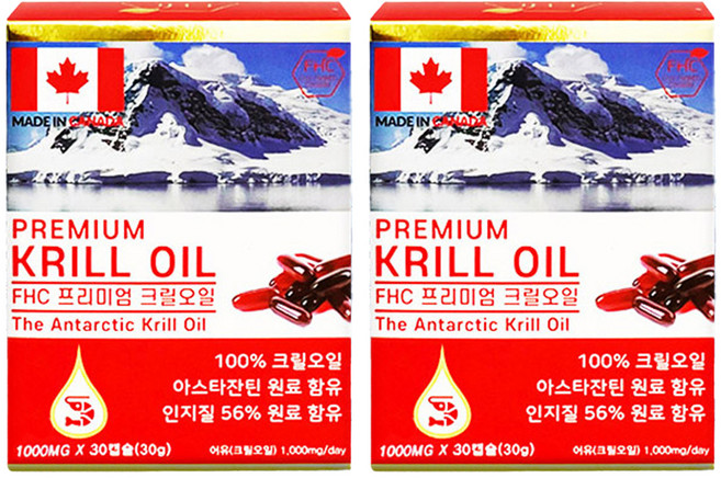 FHC 프리미엄 크릴오일, 30정, 2개