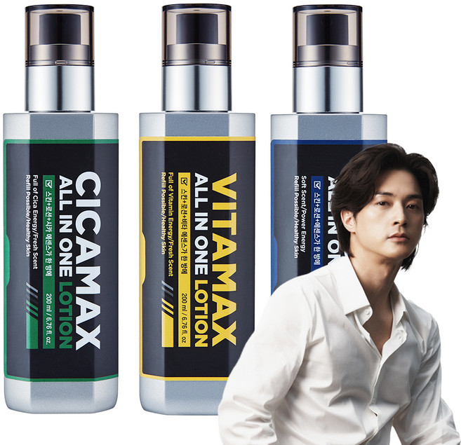 미프 올인원 로션 비타맥스 200ml + 시카맥스 200ml + 모이스처 200ml, 1세트