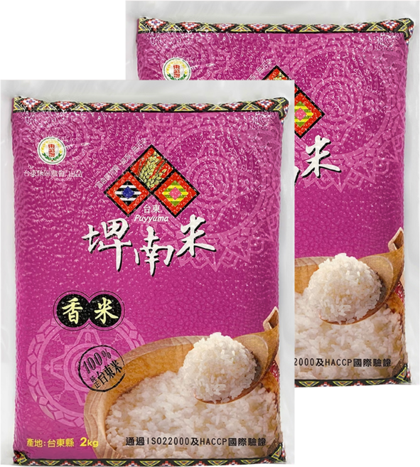 台東地區農會 埤南米 香米, 二等米, 2包, 2kg