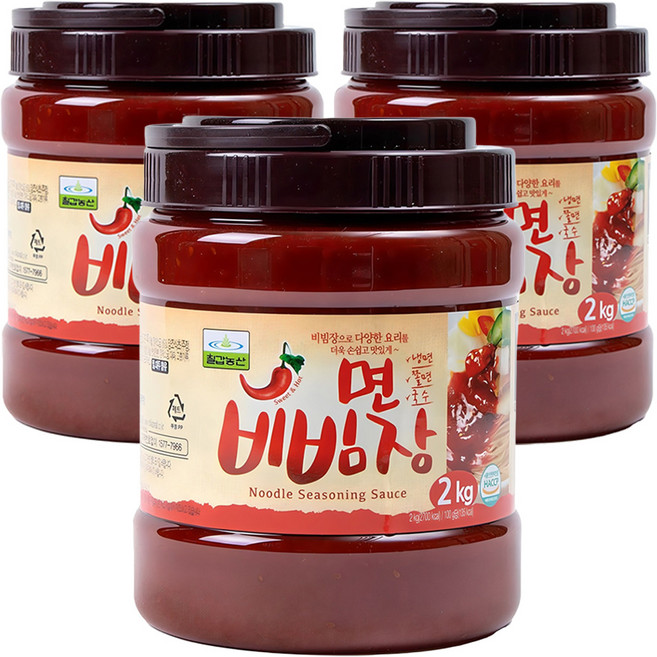 칠갑농산 면비빔장, 2kg, 3개