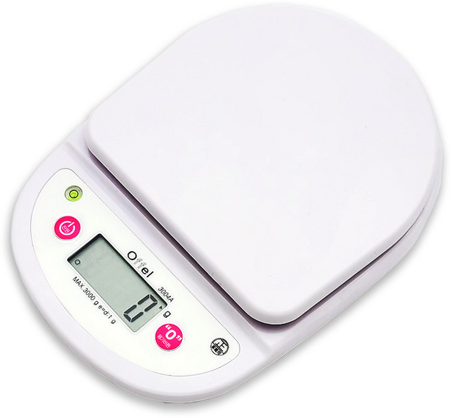 오펠 대용량 주방저울, 3kg, 화이트, OF-3004A