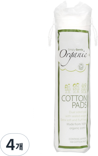 심플리잰틀 화장솜, 100개입, 4개