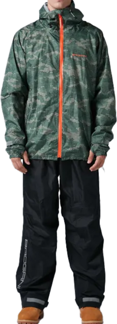 BAOGANI 寶嘉尼 城市獵人機能背包型二件式雨衣 B01, 綠色