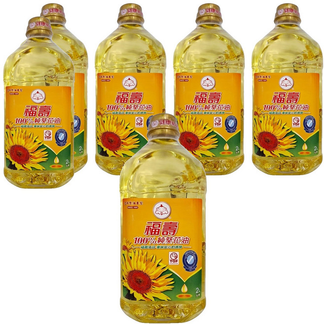 福壽實業 葵花油, 2L, 6瓶