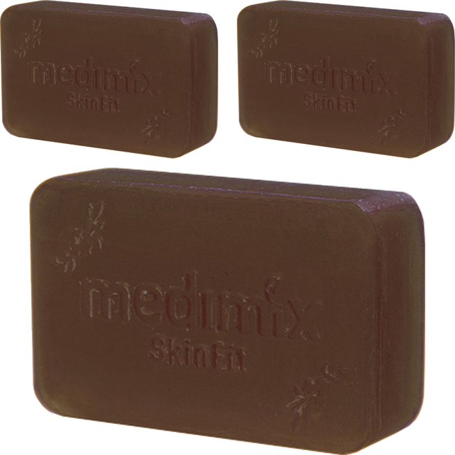medimix 綠寶石皇室藥草浴美肌皂 岩蘭草, 125g, 3個