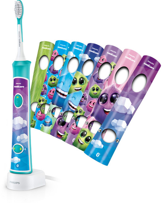 필립스 소닉케어 키즈 블루투스 에디션 전동칫솔, HX6329/14, 아쿠아, 1개