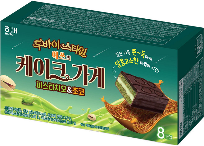 오예스 예쓰의 케이크가게 두바이 피스타치오 & 초코, 280g, 1개