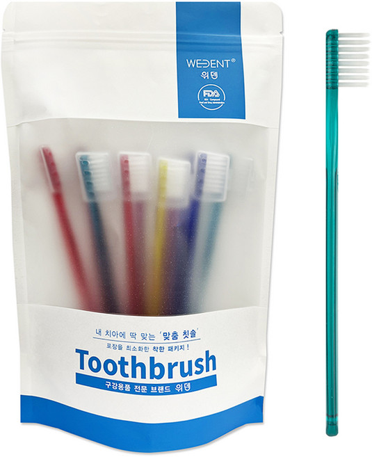 위덴 먼슬리팩 사각헤드 이중미세모 칫솔, 12개입, 1세트