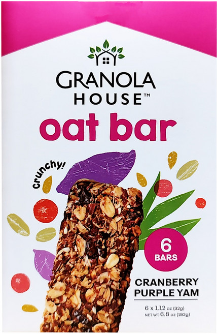 GRANOLA HOUSE 宴麥森林 燕麥棒 紫薯蔓越莓 6支, 192g, 1盒