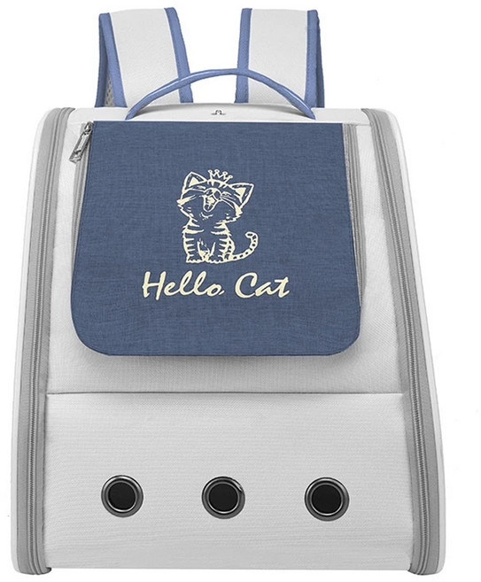 Hello Cat 寵物外出背包 5025, 1個, 藍色