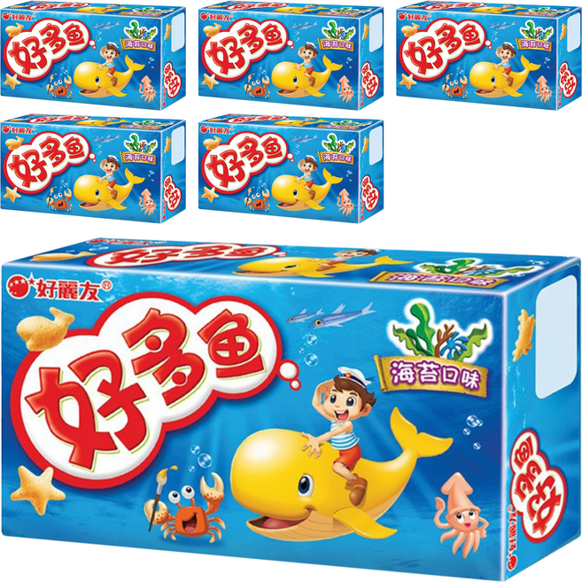 ORION 好麗友 好多魚餅乾 海苔口味, 30g, 6盒