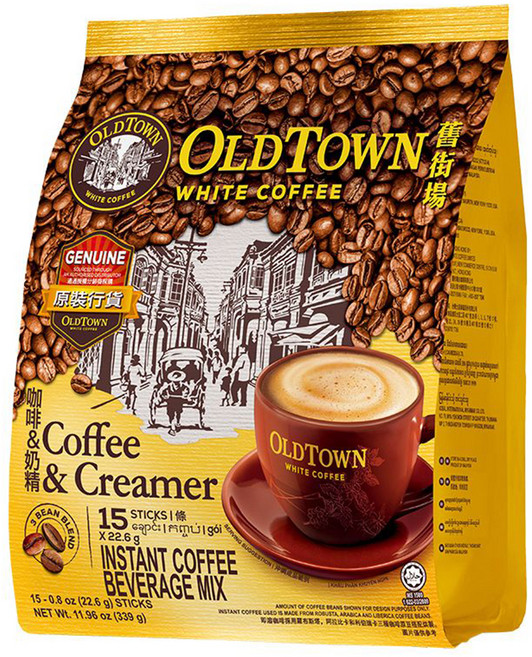 OLDTOWN WHITE COFFEE 舊街場白咖啡 咖啡&奶精 即溶咖啡飲品, 25g, 15條, 1袋