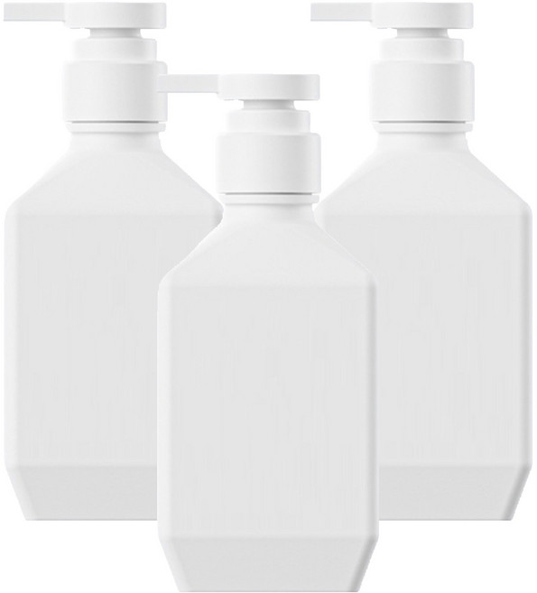 뉴앤룩 폴리 샴푸 바디워시 리필용기 400ml, 화이트, 3개