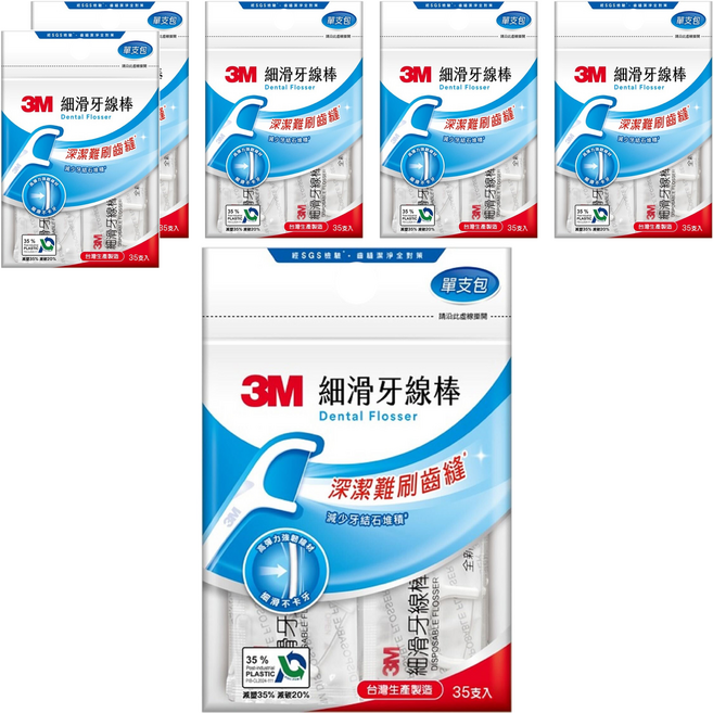 3M 細滑牙線棒, 15cm, 35支, 6袋